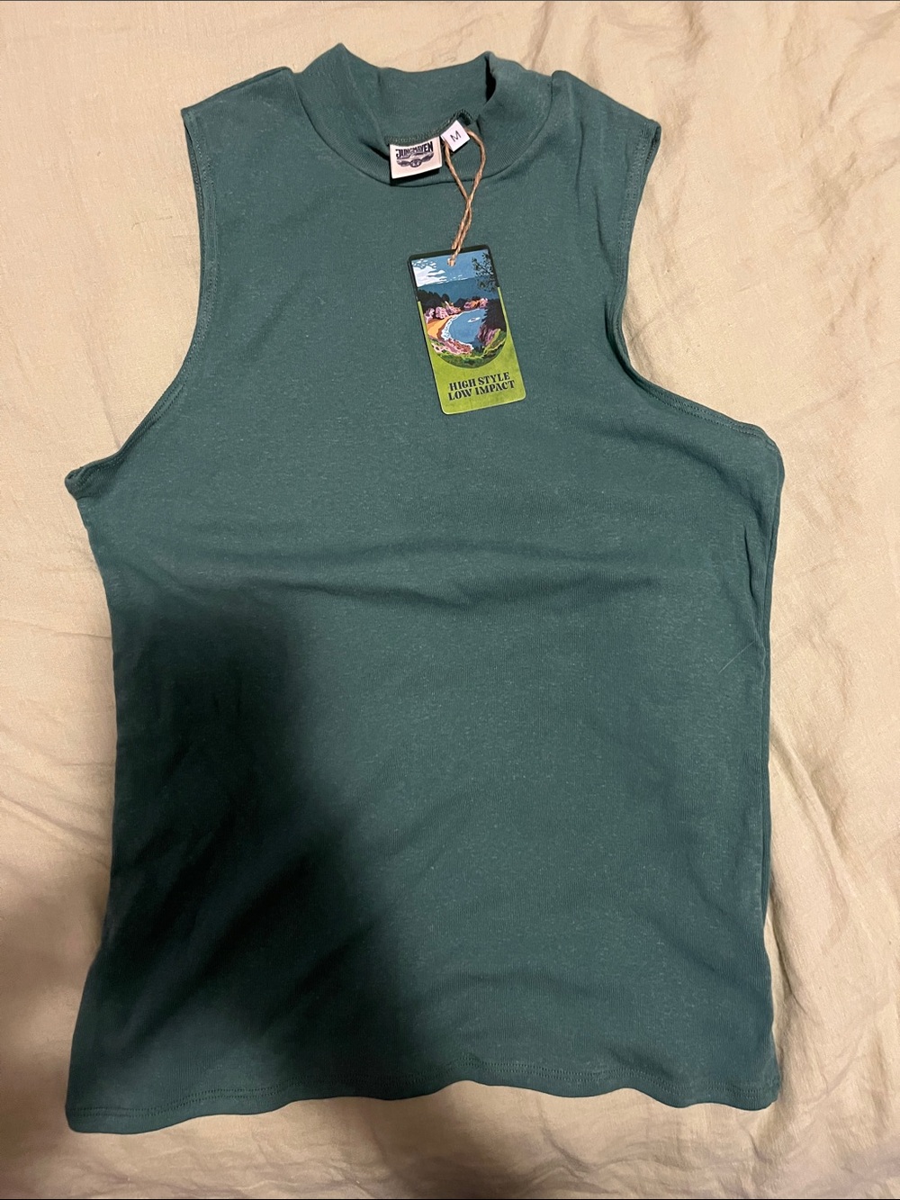 Jungmaven Teal Mock Neck Tank - Medium BNWT size medium